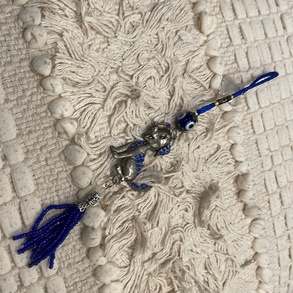Evil eye dog beaded Fringe  charm - Picture 2 of 4